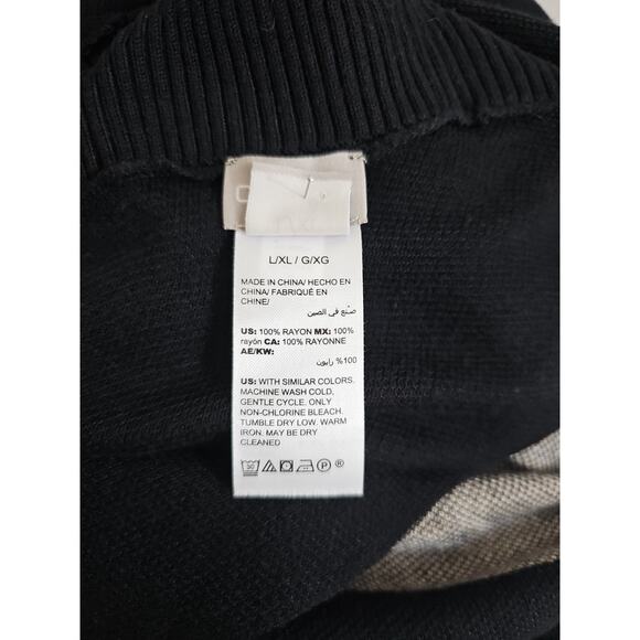 Chico's ~Woman L/XL~ Black Poncho Asymmetric Top Lagenlook Artsy Boho Turtleneck - Picture 13 of 16